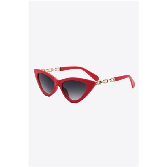 Chain Detail Cat-Eye Sunglasses - Picture 1 of 14